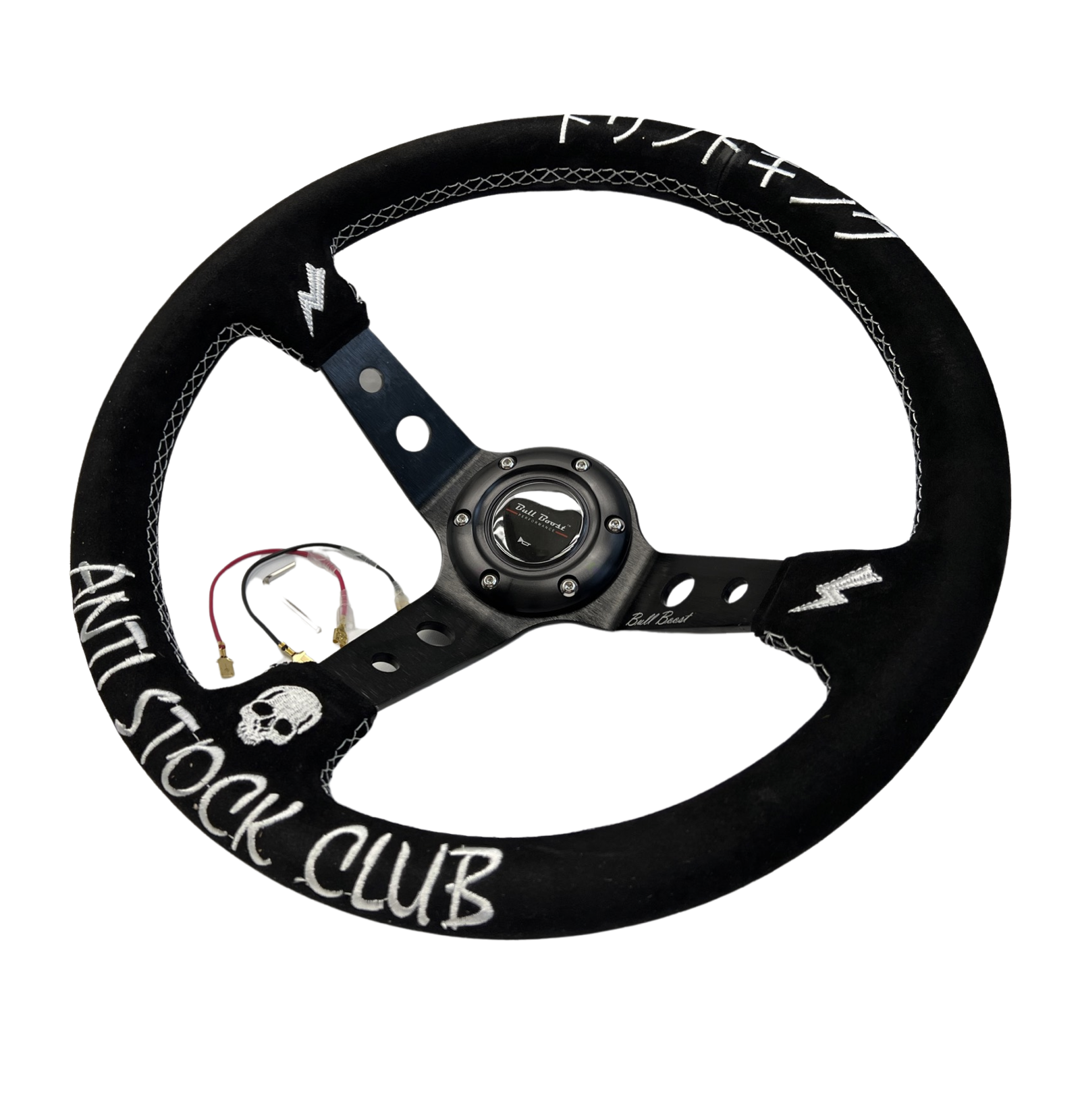 JDM Deep Dish Steering Wheel + Short Hub Adapter Kit For Honda Acura