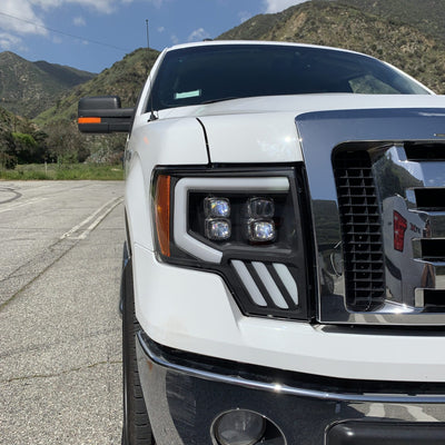 AlphaRex 09-14 Ford F150 NOVA-Series LED Projector Headlights Black