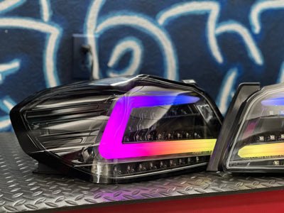 NTXGlow Black Spec D Color Shifting RGB Tail Lights (2015-2021 Subaru WRX)