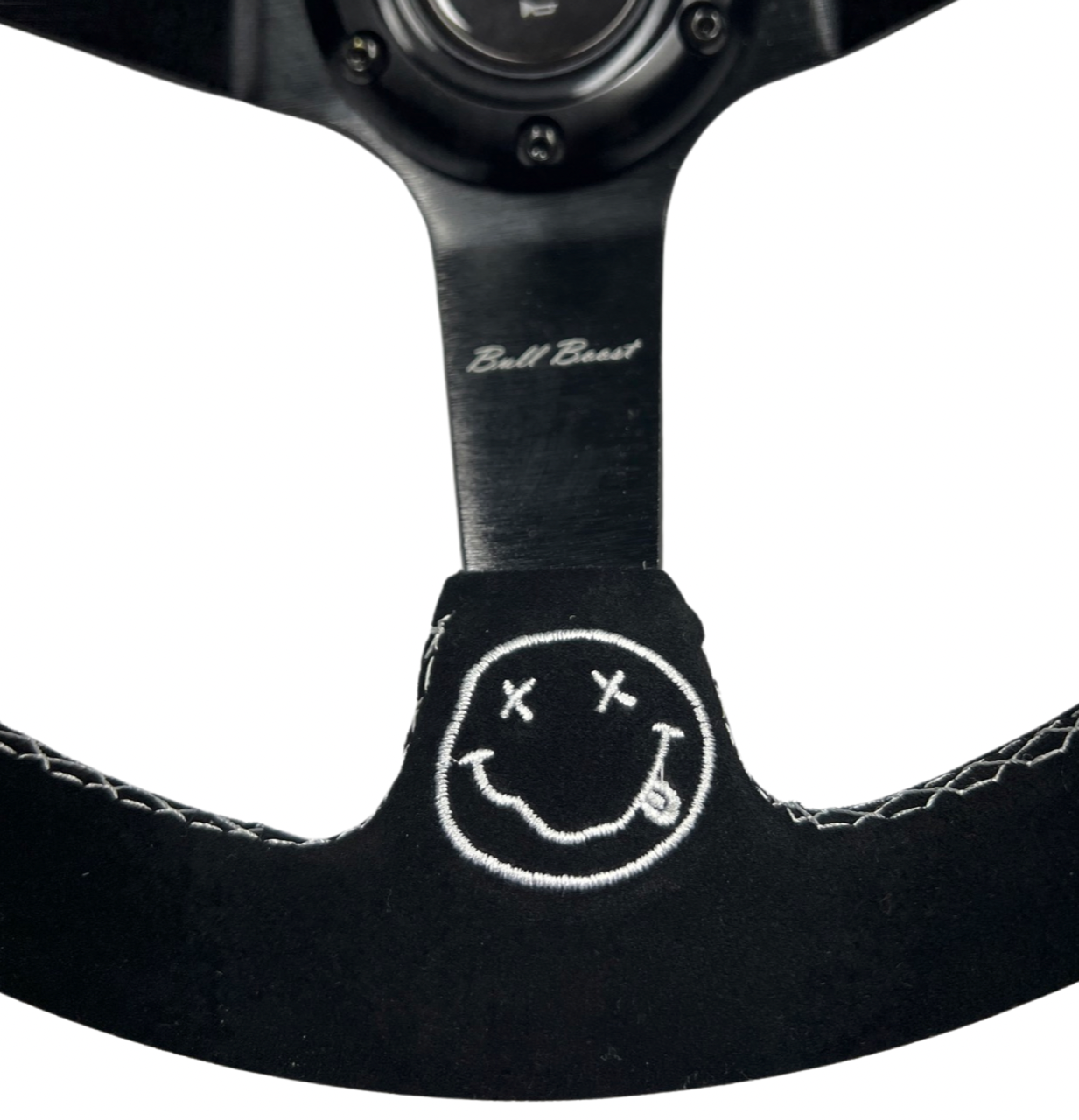 Deadboyz Suede Steering Wheel + Short Hub Adapter Kit For 02-07 Impreza WRX STI Legacy Eclipse Lancer Galant 3000GT