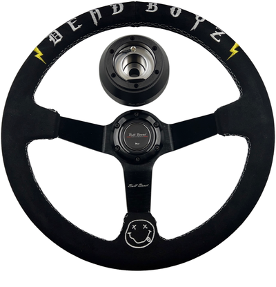 Deadboyz Suede Deep Dish Steering Wheel Short Hub Adapter Kit For 2022+ GR86 Subaru BRZ FRS tC xB xD