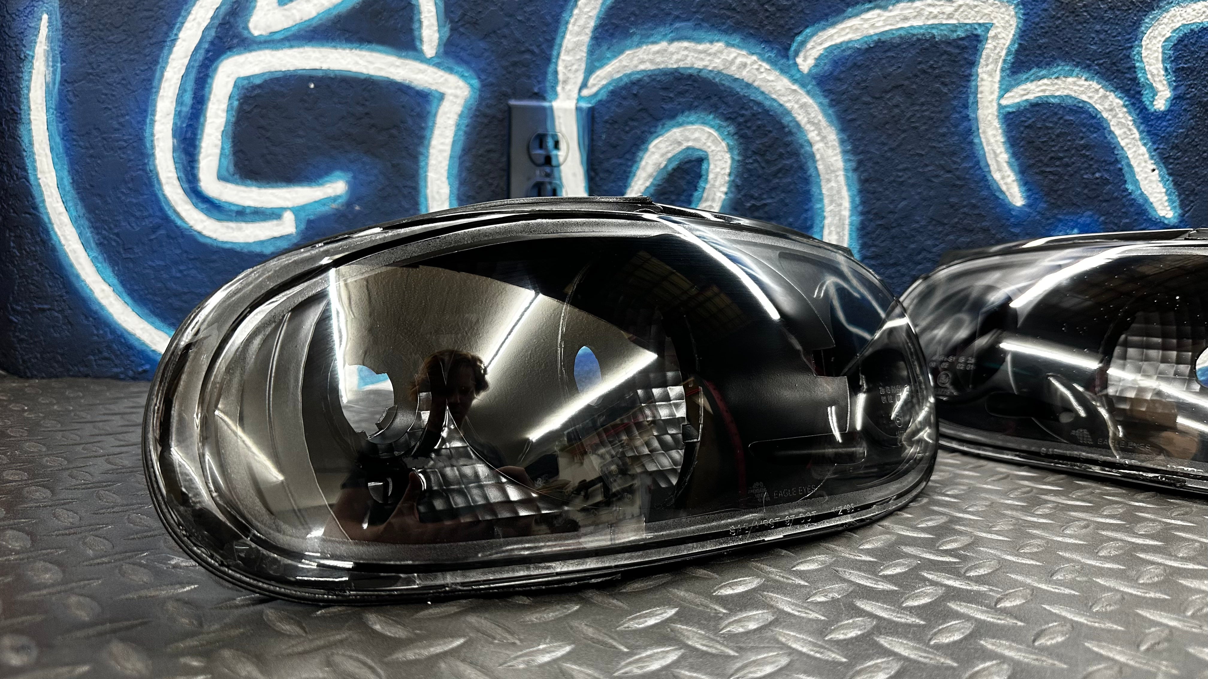 1990–1997 Mazda Miata All Black housing Tail Lights