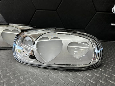 NTXGlow CLEAR Diffused Heart Tail Lights (1990-1997 Na Mazda Miata)