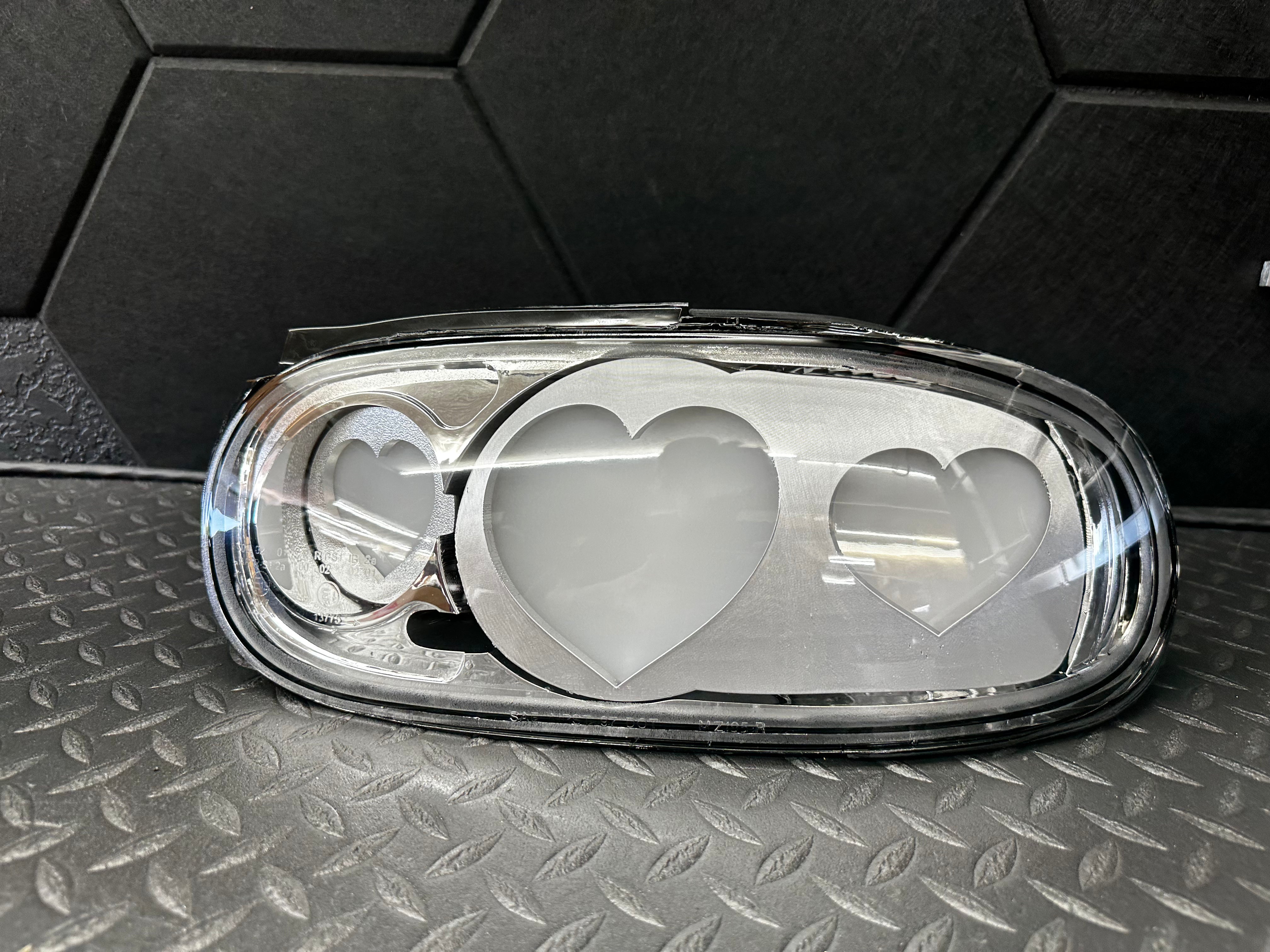 NTXGlow CLEAR Diffused Heart Tail Lights (1990-1997 Na Mazda Miata)