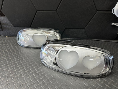 NTXGlow CLEAR Diffused Heart Tail Lights (1990-1997 Na Mazda Miata)