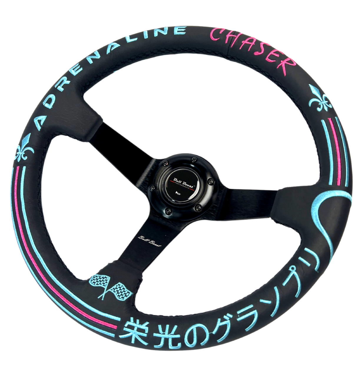 Leather 350mm Steering Wheel Hub Adapter Kit For Toyota Pickup, Corolla, 4Runner, MR2, Camry