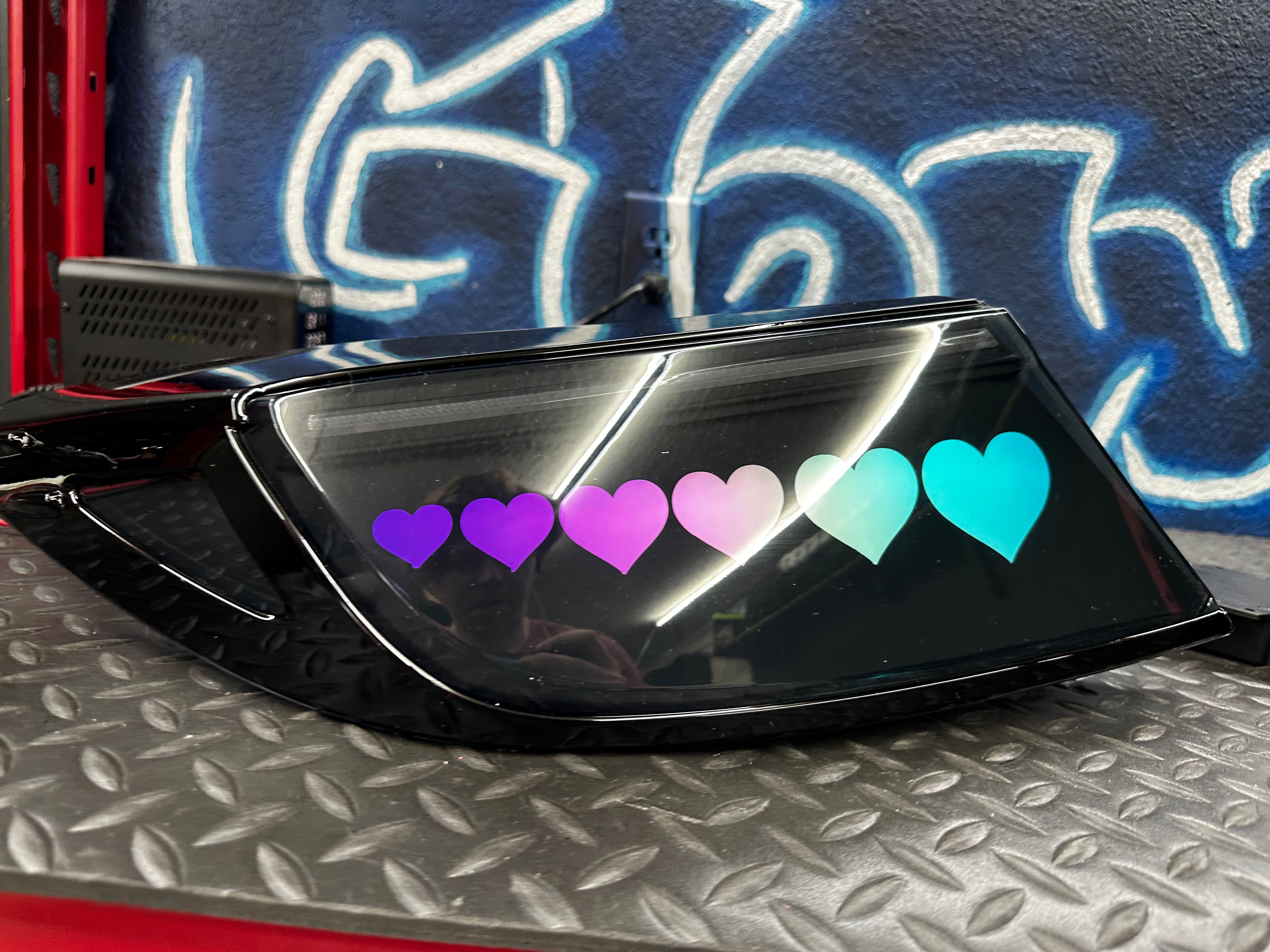 READY TO SHIP - NTXGLOW diffused Heart RGB tail lights (2021 - 2026 Toyota GR86)