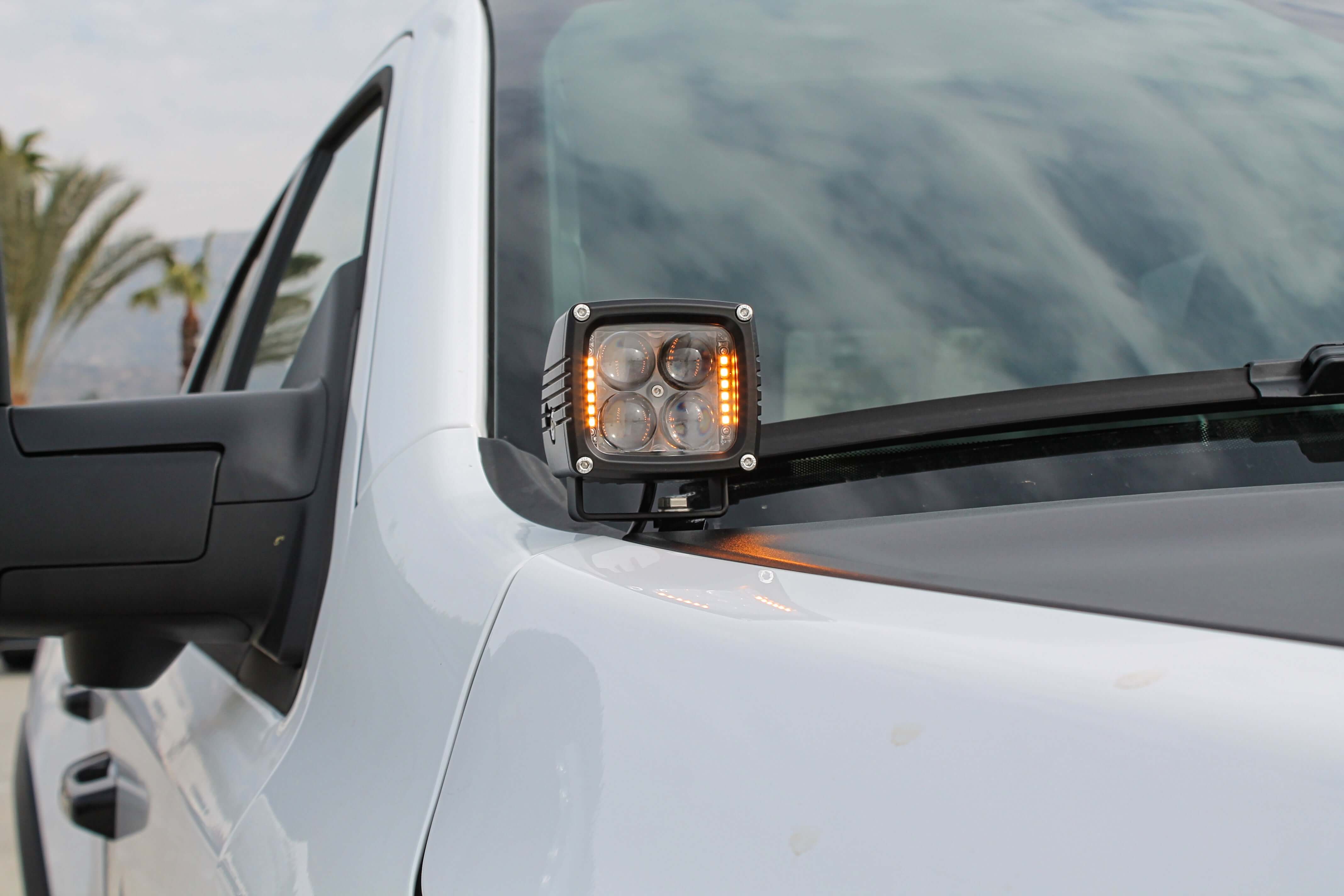 2019+ RAM 1500 Rebel Hood Mount/Ditch Lights