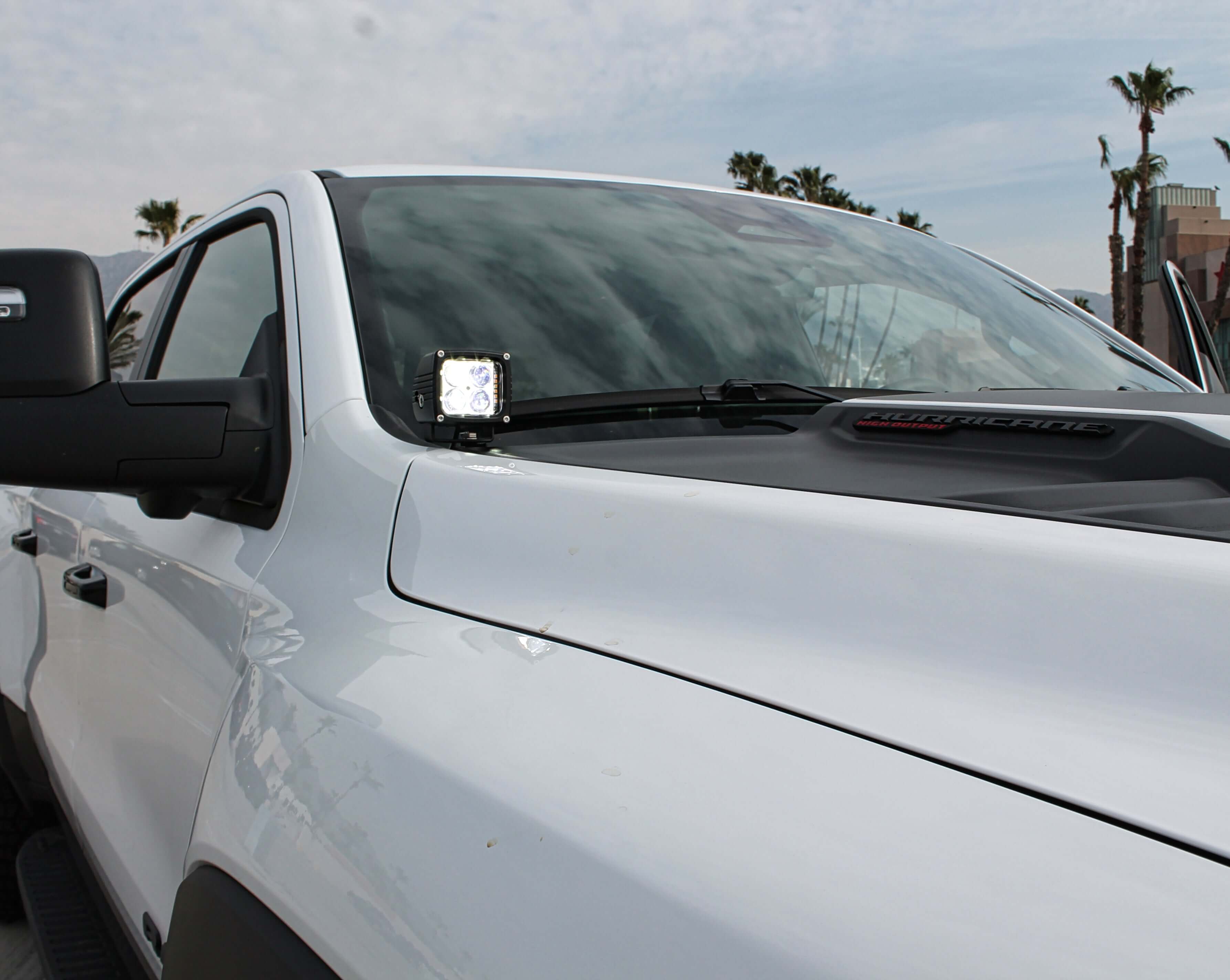 2019+ RAM 1500 Rebel Hood Mount/Ditch Lights