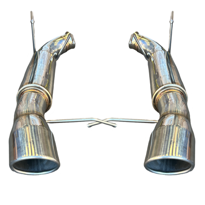 Dual Stainless Axle-Back Exhaust Muffler System Kit 13-14 Ford Mustang GT 5.0L