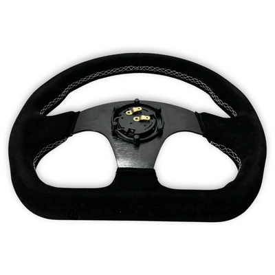 Quadro Flat Racing Steering Wheel + Hub Adapter Boss Kit for Civic, Del Sol, Integra