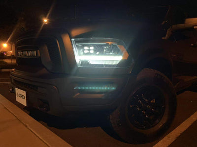 AlphaRex 09-18 Ram Truck LUXX-Series (5th Gen 2500 Style) LED Projector Headlights Black