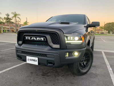 AlphaRex 09-18 Ram Truck PRO-Series (5th Gen 2500 Style) Projector Headlights Alpha-Black