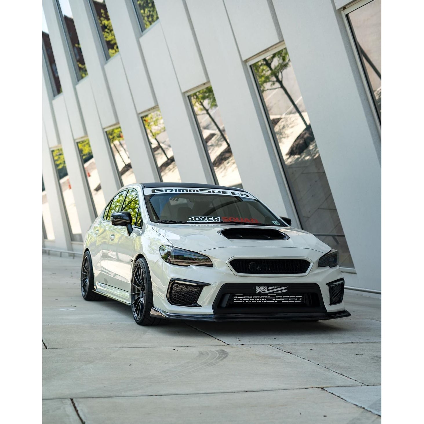 JDMuscle [15-21 WRX/STI] Prepreg Carbon Fiber Hood Scoop V1