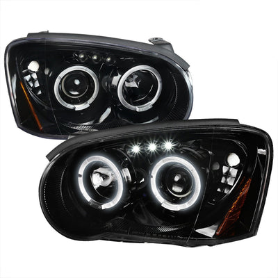 Spec-D 04-05 Impreza Halo LED Projector Headlights Black