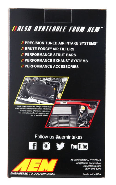 AEM Induction Universal Race Dry Flow Clamp-On AIP21-201D-XK
