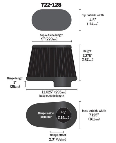 Airaid Dodge 5.9/6.7L DSL / Ford 6.0L DSL Kit Replacement Air Filter 722-128