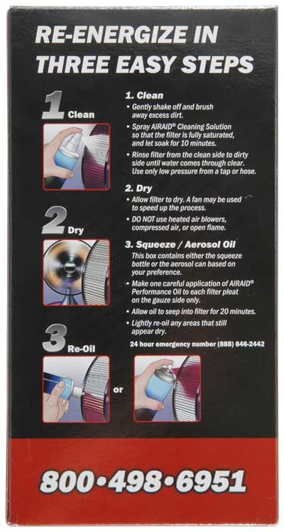 Airaid Renew Kit - 12oz Cleaner / 8oz Squeeze Oil 790-550