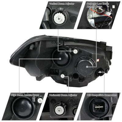 Spec-D 10-11 Kia Soul LED Bar Projector Headlights Chrome