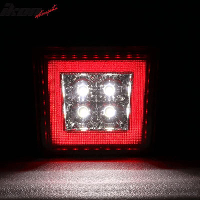 Universa Square Red LED Rear Tail Third 3RD Brake Lights