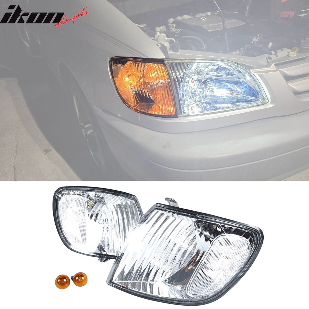 Fits 01-03 Toyota Sienna Signal Corner Lamps Lights Pair Right + Left