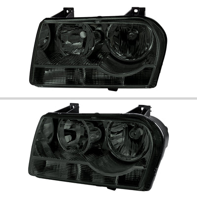 Spec-D 05-10 Chrysler 300 OE Style Chrome w Smoked Lens Headlights