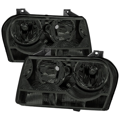 Spec-D 05-10 Chrysler 300 OE Style Chrome w Smoked Lens Headlights