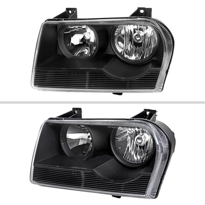Spec-D 05-10 Chrysler 300 Headlights OEM Style Black/Clear