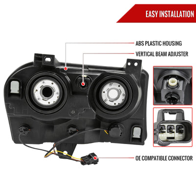 Spec-D 05-10 Chrysler 300 Headlights OEM Style Black/Clear