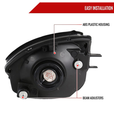Spec-D 00-05 Mitsubishi Eclipse Crystal Headlights OEM Style Black