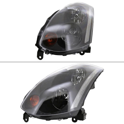 Spec-D 03-05 Infiniti G35 Coupe Headlights OEM Style Black