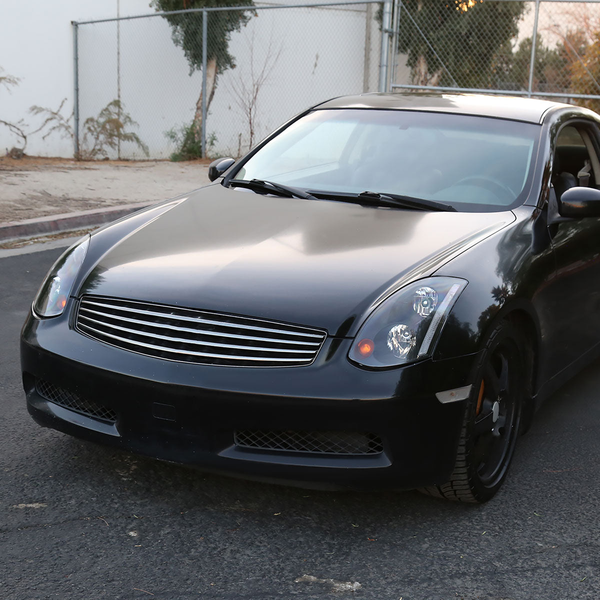 Spec-D 03-05 Infiniti G35 Coupe Headlights OEM Style Black