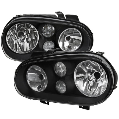 Spec-D 99-06 VW Golf Mk4 GTI/R32 Cabrio V2 Headlights OEM Style Black