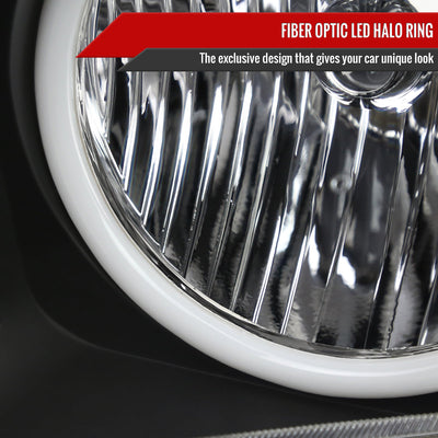 Spec-D 05-09 Ford Mustang LED Halo Headlights OEM Style Black