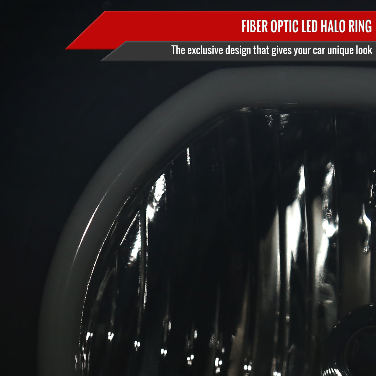 Spec-D 05-09 Ford Mustang LED Halo Headlights OEM Style Black/Smoked