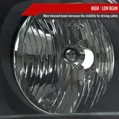 Spec-D 05-09 Ford Mustang OE Style Matte Blk/ Light Smoked Headlights