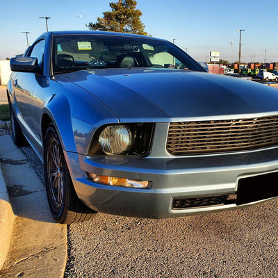 Spec-D 05-09 Ford Mustang OE Style Matte Blk/ Light Smoked Headlights