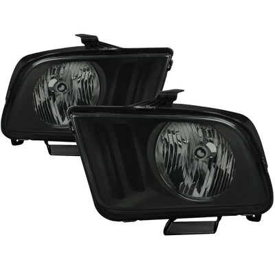 Spec-D 05-09 Ford Mustang OE Style Matte Blk/ Light Smoked Headlights