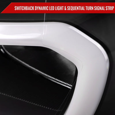 Spec-D 19-23 Ranger XL XLT Headlights OEM Style LED Bar Turns Black