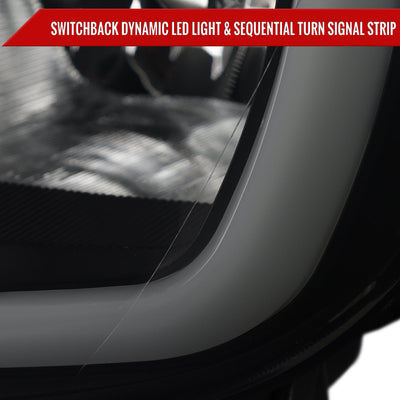 Spec-D 19-24 Ranger XL XLT Headlights OEM Style Light Bar Black/Smoked