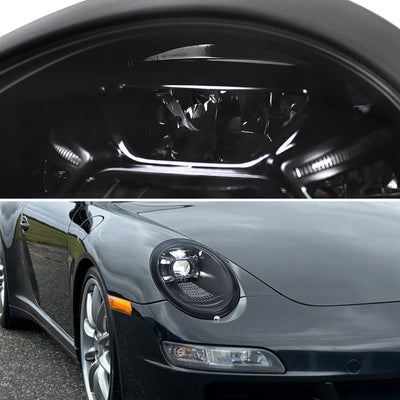 Spec-D 05-08 Porsche 911 997.1 LED Projector Headlights Black
