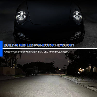 Spec-D 05-08 Porsche 911 997.1 LED Projector Headlights Black