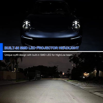 Spec-D 09-13 Porsche 911 997.2 Projector Headlights Black