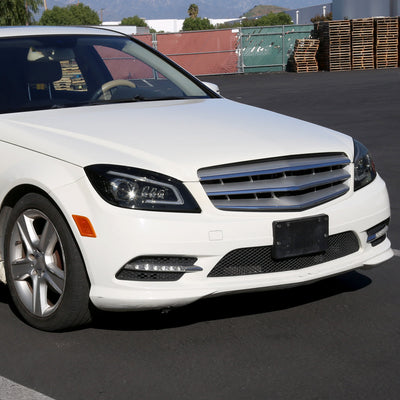 Spec-D 08-11 Benz W204 C-Class SEQ LED Headlights Black/Smoked