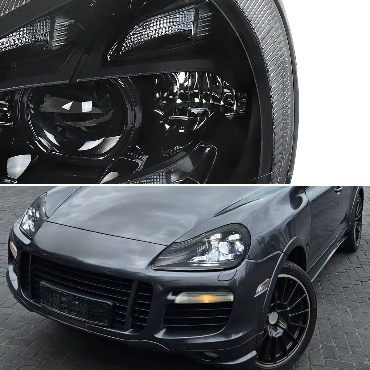 Spec-D 08-10 Porsche Cayenne 957 LED Projector Headlights Black