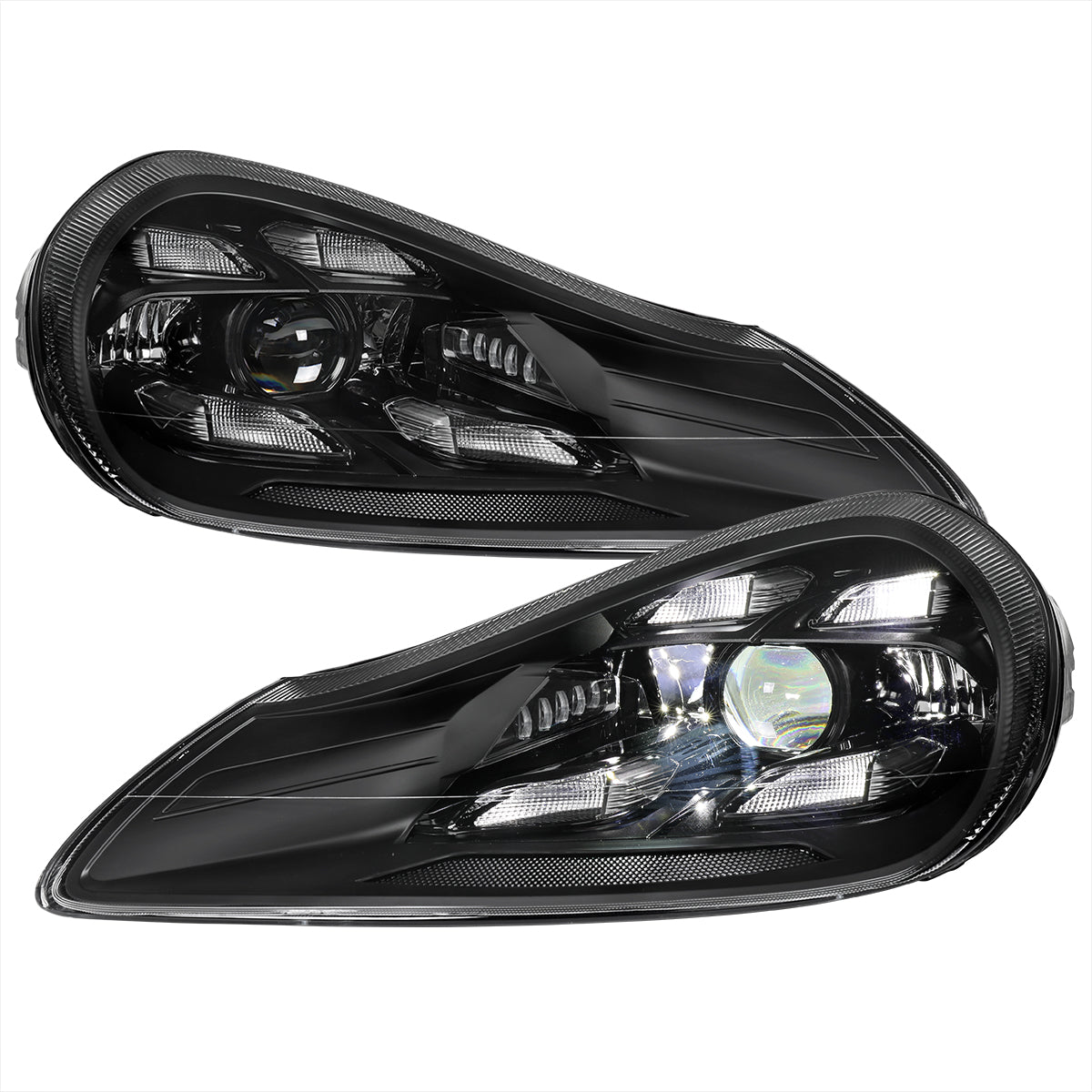 Spec-D 08-10 Porsche Cayenne 957 LED Projector Headlights Black