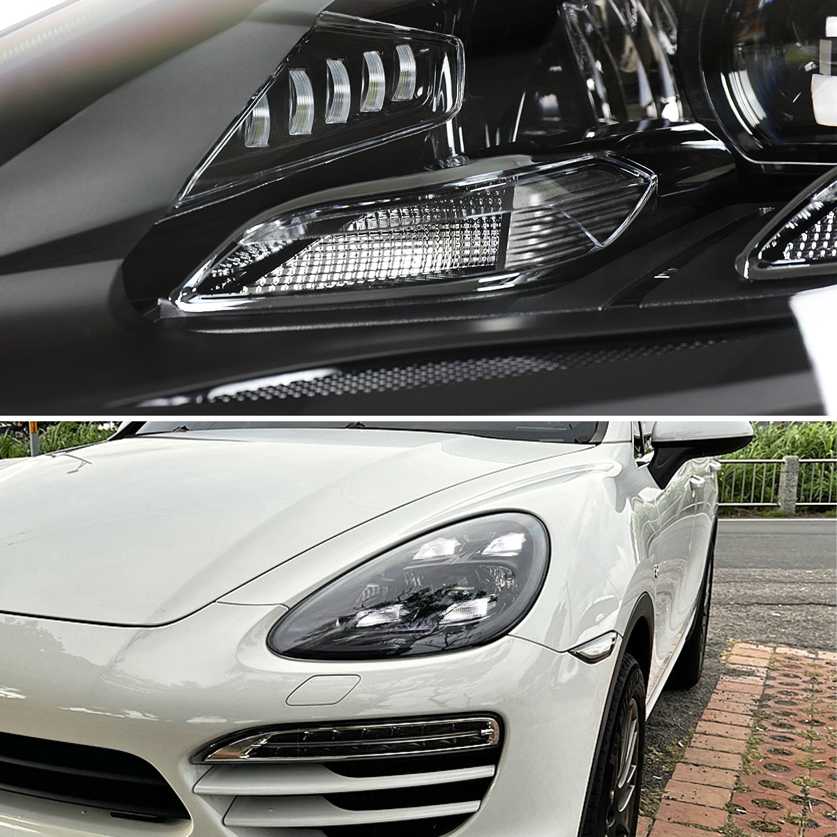 Spec-D 11-14 Porsche Cayenne 958 Matrix Style Porjector Headlights Blk