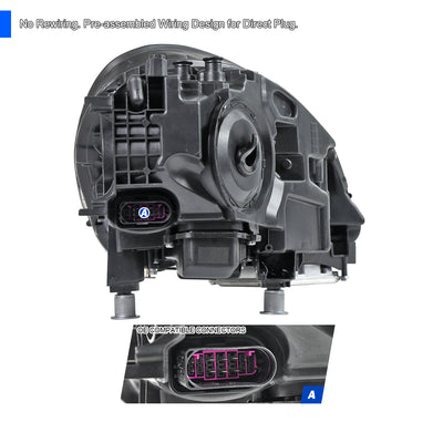 Spec-D 18-23 Porsche Cayenne Headlights Matrix Style Dynamic Black