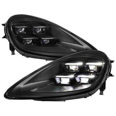 Spec-D 18-23 Porsche Cayenne Headlights Matrix Style Dynamic Black