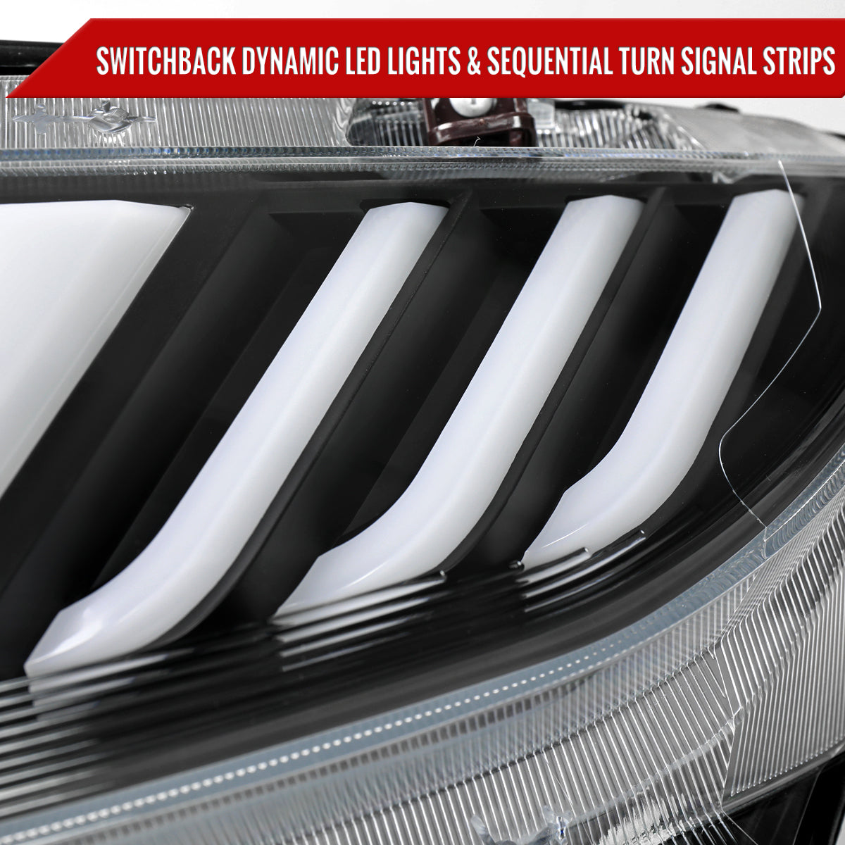 Spec-D 16-21 Honda Civic Full LED Projector Headlights SEQ Black